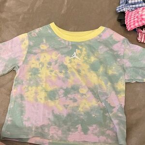 Jordan Kids Pastel Tie-Dye T-Shirt - Green, Yellow, Pink